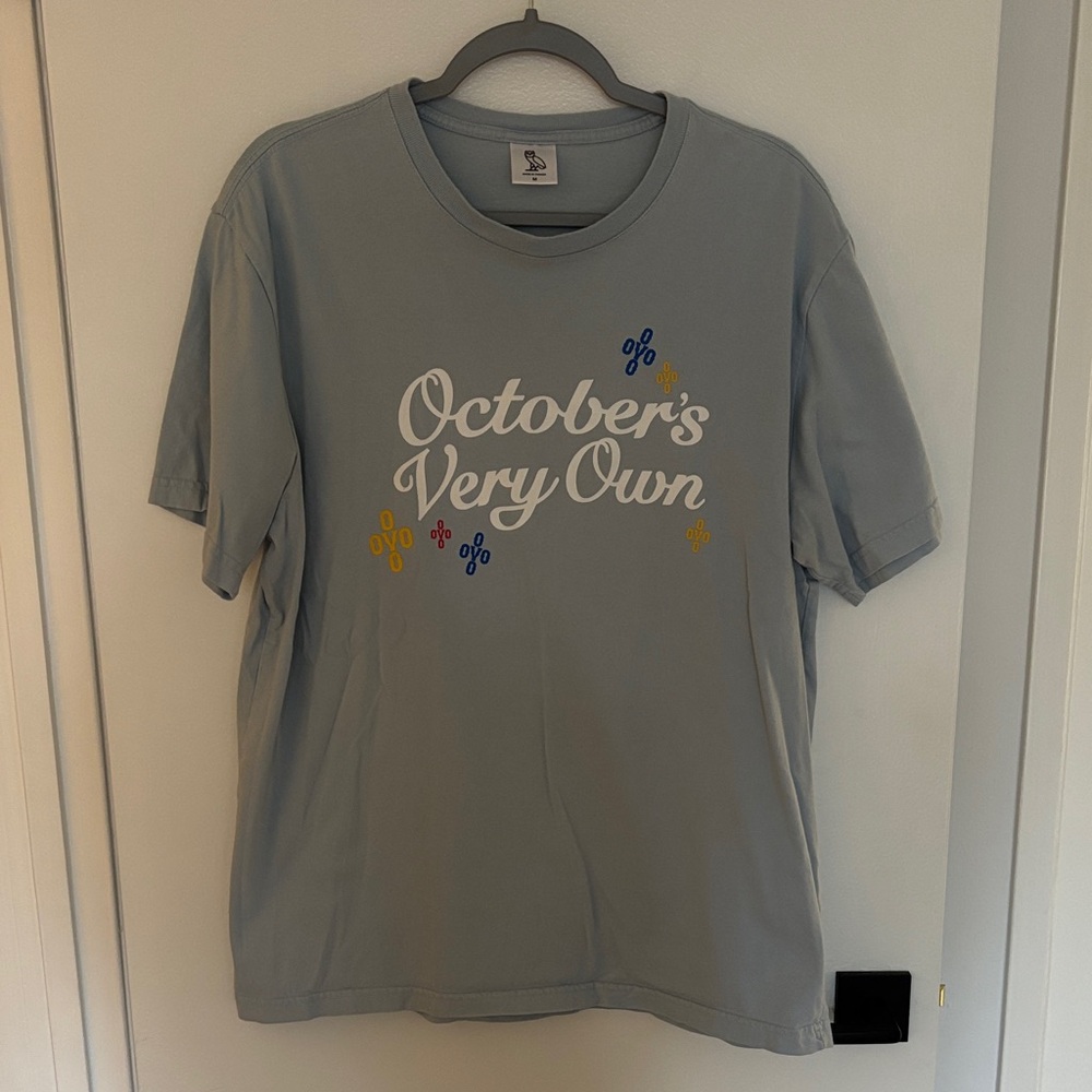 Ovo Light Blue T-Shirt with White Print